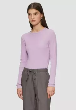 Топ с длинными рукавами MIT RUNDHALSAUSSCHNITT QS, фиолетовый