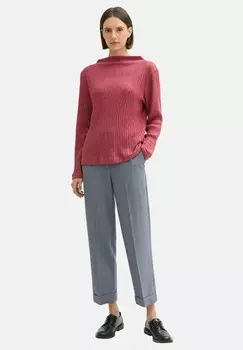 Топ с длинными рукавами MIT STEHKRAGEN TOM TAILOR, цвет Mottled Dark Red