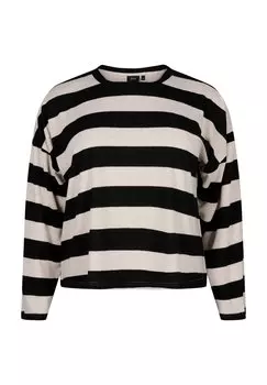 Топ с длинными рукавами MIT STREIFENMUSTER Zizzi, бежевый