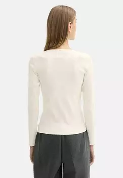 Топ с длинными рукавами MIT STRUKTUR TOM TAILOR DENIM, кремовый