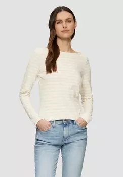 Топ с длинными рукавами MIT U BOOT AUSSCHNITT s.Oliver, бежевый