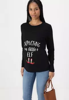 Топ с длинными рукавами MLELF MAMALICIOUS, черный