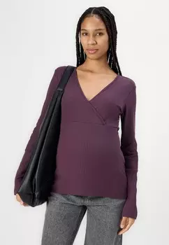 Топ с длинными рукавами MLLILLI TESS MAMALICIOUS, сиреневый