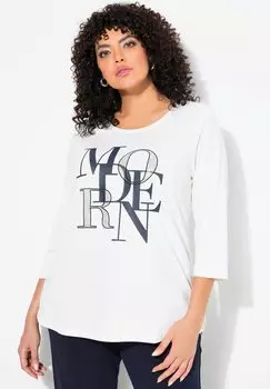 Топ с длинными рукавами MODERN 3/4 SLEEVE GRAPHIC Ulla Popken, белый