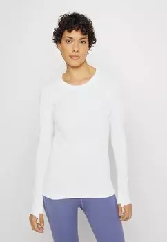 Топ с длинными рукавами Momentum Athleta, белый