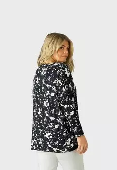 Топ с длинными рукавами MONO FLORAL Live Unlimited London, черный