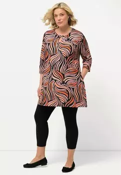 Топ с длинными рукавами MOVING SWIRL PRINTPOCKET A-LINE SWING Ulla Popken, черный
