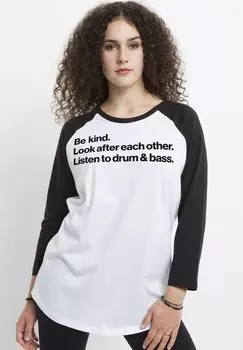 Топ с длинными рукавами MUSIC LISTEN TO DRUM & BASS Henry Tiger, белый