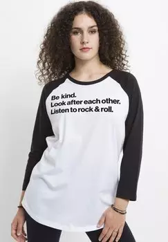 Топ с длинными рукавами MUSIC LISTEN TO ROCK ROLL Henry Tiger, белый