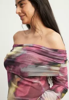 Топ с длинными рукавами NA-KD, мультиколор