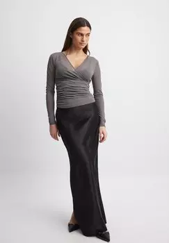 Топ с длинными рукавами NA-KD, серый