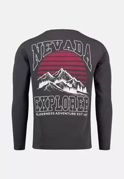 Топ с длинными рукавами NEVADA ADVENTURE Key Largo, темно-серый