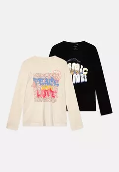 Топ с длинными рукавами NKFVIOLET LOOSE 2 PACK Name it, цвет black