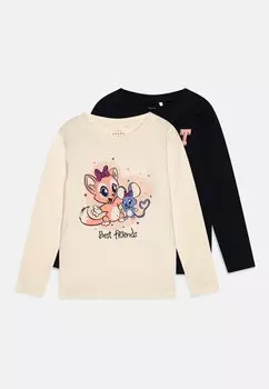 Топ с длинными рукавами NMFVEEN 2 PACK Name it, цвет dark sapphire/jet stream