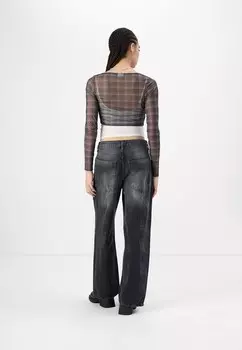 Топ с длинными рукавами NMLESLEY Noisy May, темно-серый