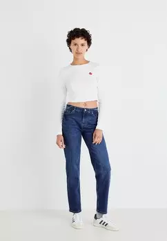 Топ с длинными рукавами NMSTINE CROP Noisy May, белый