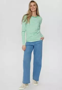 Топ с длинными рукавами NUDIZZY Nmph, зеленый