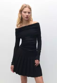 Топ с длинными рукавами OFF THE SHOULDER PULL&BEAR, цвет black