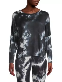 Топ с длинными рукавами, окрашенный в технике галстука SUPPLY &amp; DEMAND Midnight