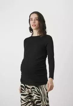 Топ с длинными рукавами OLMBONNI ONLY MATERNITY, цвет black
