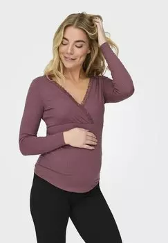 Топ с длинными рукавами OLMIPASS ONLY MATERNITY, сиреневый