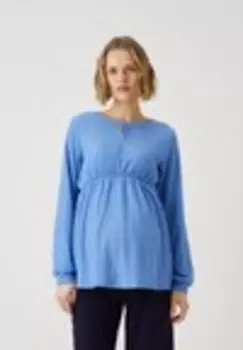 Топ с длинными рукавами OLMVALERIA O NECK Only Maternity, синий