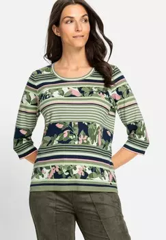 Топ с длинными рукавами Olsen, оливковый