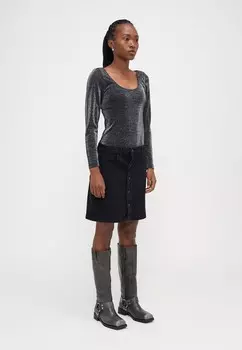 Топ с длинными рукавами ONLAMERA GLITTER BODY ONLY Petite, черный