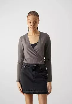 Топ с длинными рукавами ONLEMMA WRAP ONLY, коричневый