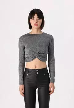 Топ с длинными рукавами ONLKETTY SHINE TWIST ONLY, темно-серый
