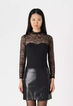 Топ с длинными рукавами ONLSIA HIGHNECK HEART BODY ONLY, черный