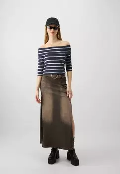 Топ с длинными рукавами ONLY, темно-синий Onldiana Off Shoulder