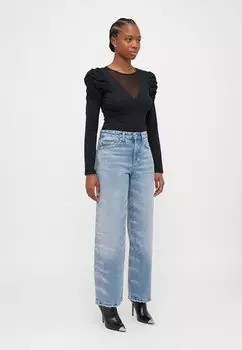 Топ с длинными рукавами ONLZAYLA PUFF V NECK ONLY Petite, черный