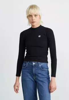 Топ с длинными рукавами OPUS DOT MOCK NECK Santa Cruz, черный