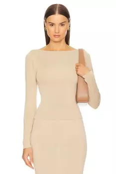 Топ с длинными рукавами от марианны делла L'Academie, цвет champagne