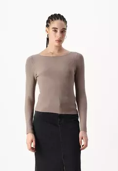 Топ с длинными рукавами OTTOMAN Abercrombie & Fitch, бежевый