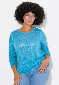 Топ с длинными рукавами PAILLETTEN-STERN Angel of Style, бирюзовый