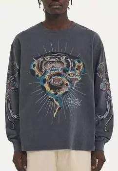 Топ с длинными рукавами PANTHER SNAKE BATTLET Ed Hardy, темно-серый
