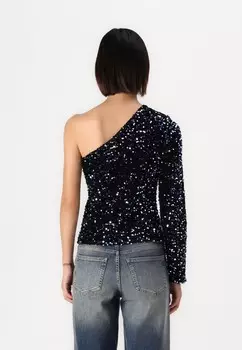 Топ с длинными рукавами PCKAM ONE SHOULDER Pieces, темно-синий