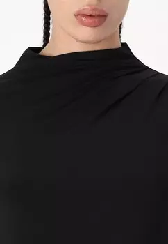 Топ с длинными рукавами PCMADISON DRAPED Pieces, черный