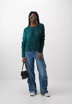 Топ с длинными рукавами Pcnora O Neck Pieces, атлантический глубокий