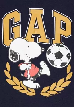 Топ с длинными рукавами PEANUTS GRAPHICS GAP, темно-синий