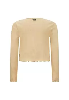 Топ с длинными рукавами PEBBLES Retour Jeans, песочный