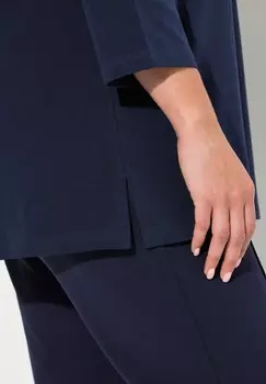 Топ с длинными рукавами PERFECT LETTERED 3/4 SLEEVE Ulla Popken, темно-синий