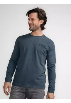 Топ с длинными рукавами Petrol Industries, светло-голубой деним