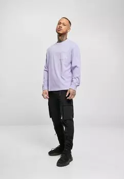 Топ с длинными рукавами PIGMENT DYED POCKET LONGSLEEVE Urban Classics, цвет lavender