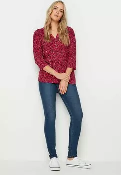 Топ с длинными рукавами PINTUCK HENLEY Long Tall Sally, темно-красный