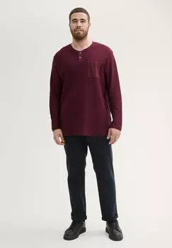 Топ с длинными рукавами PLUS HENLEY TOM TAILOR, фиолетовый