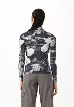 Топ с длинными рукавами PRINTED MOCK SLIM FIT G-STAR, черный