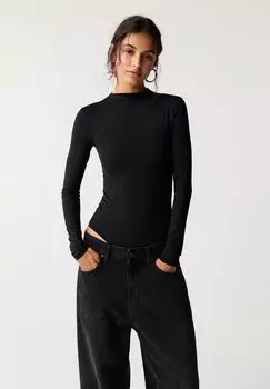 Топ с длинными рукавами PULL&BEAR, черный